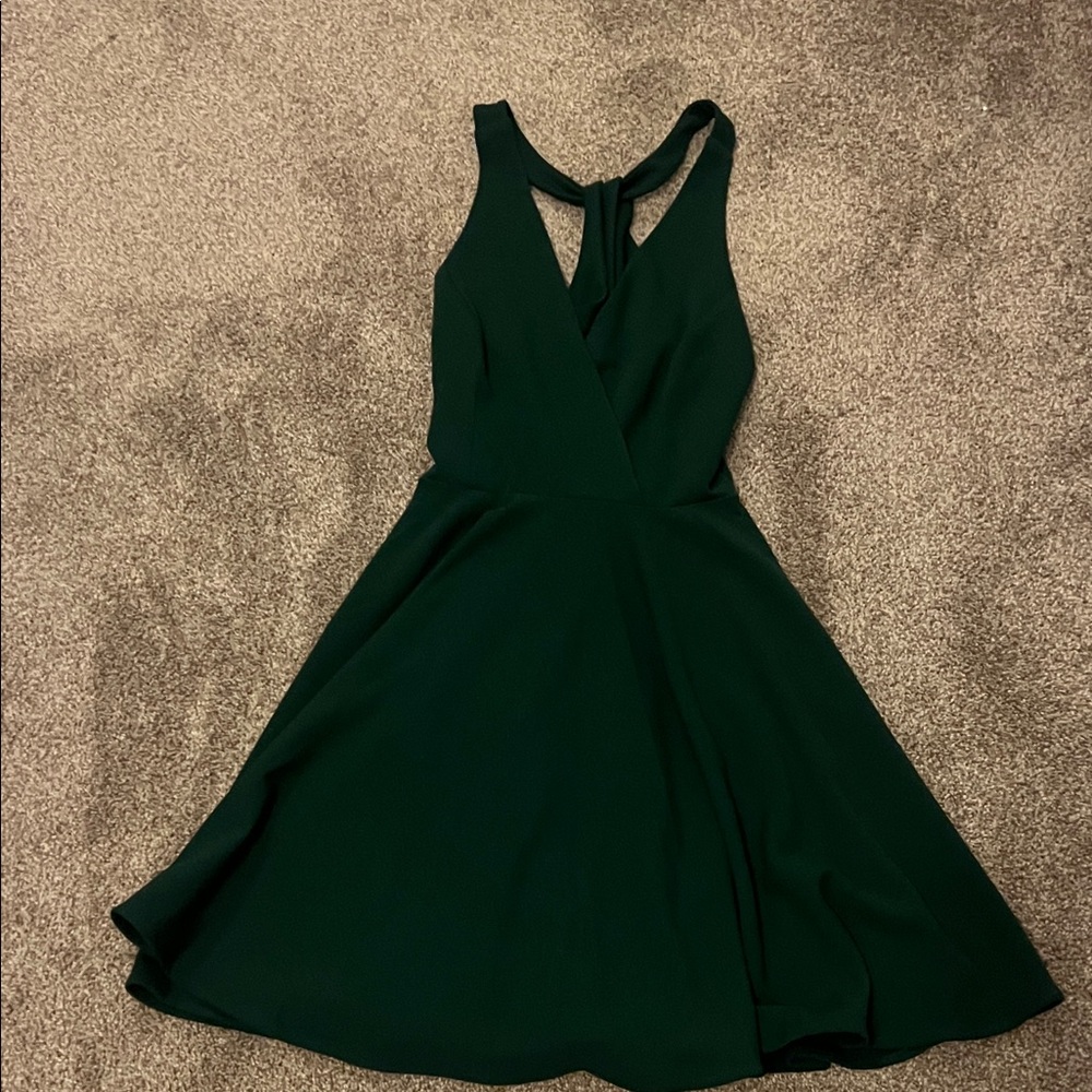 Lulu's Deep Green Backless Dress - Picture 3 of 3